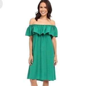 Old Navy Emerald Off-Shoulder Dress